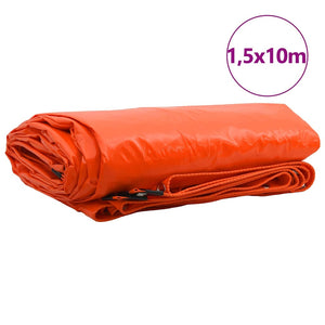 Presenning 650g / m² Orange 1,5 x 10 m Canvas med PVC-beläggning