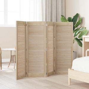 Skåpdörr 4 pcs Naturfärg 140.5 x 2 x 59.5 cm Massiv furu