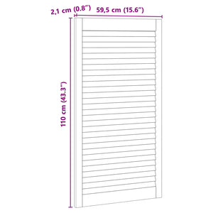 Skåpdörr 4 pcs Naturfärg 140.5 x 2 x 59.5 cm Massiv furu