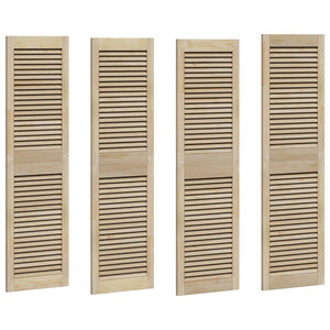 Skåpdörr 4 pcs Naturfärg 140.5 x 2 x 59.5 cm Massiv furu