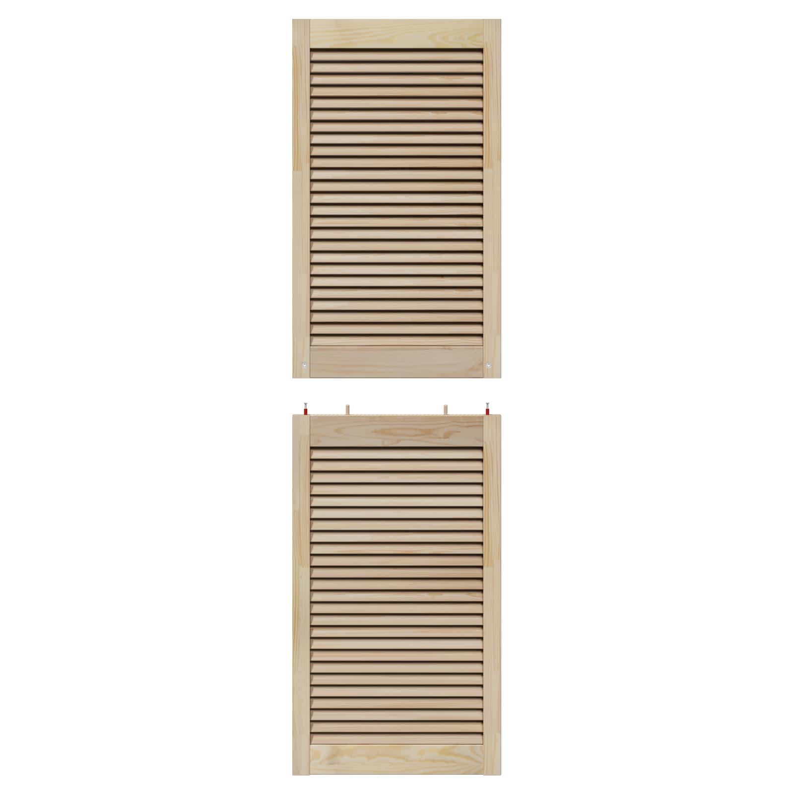 Skåpdörr 4 pcs Naturfärg 140.5 x 2 x 59.5 cm Massiv furu