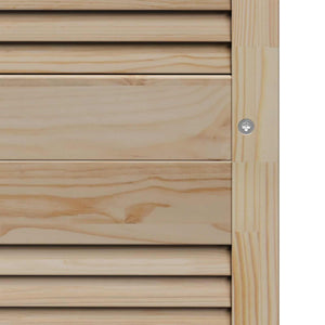 Skåpdörr 4 pcs Naturfärg 140.5 x 2 x 59.5 cm Massiv furu