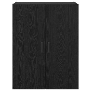 Väggmonterat skåp Väggmonterad 2 pcs Svart Ek 69,5 x 34 x 90 cm