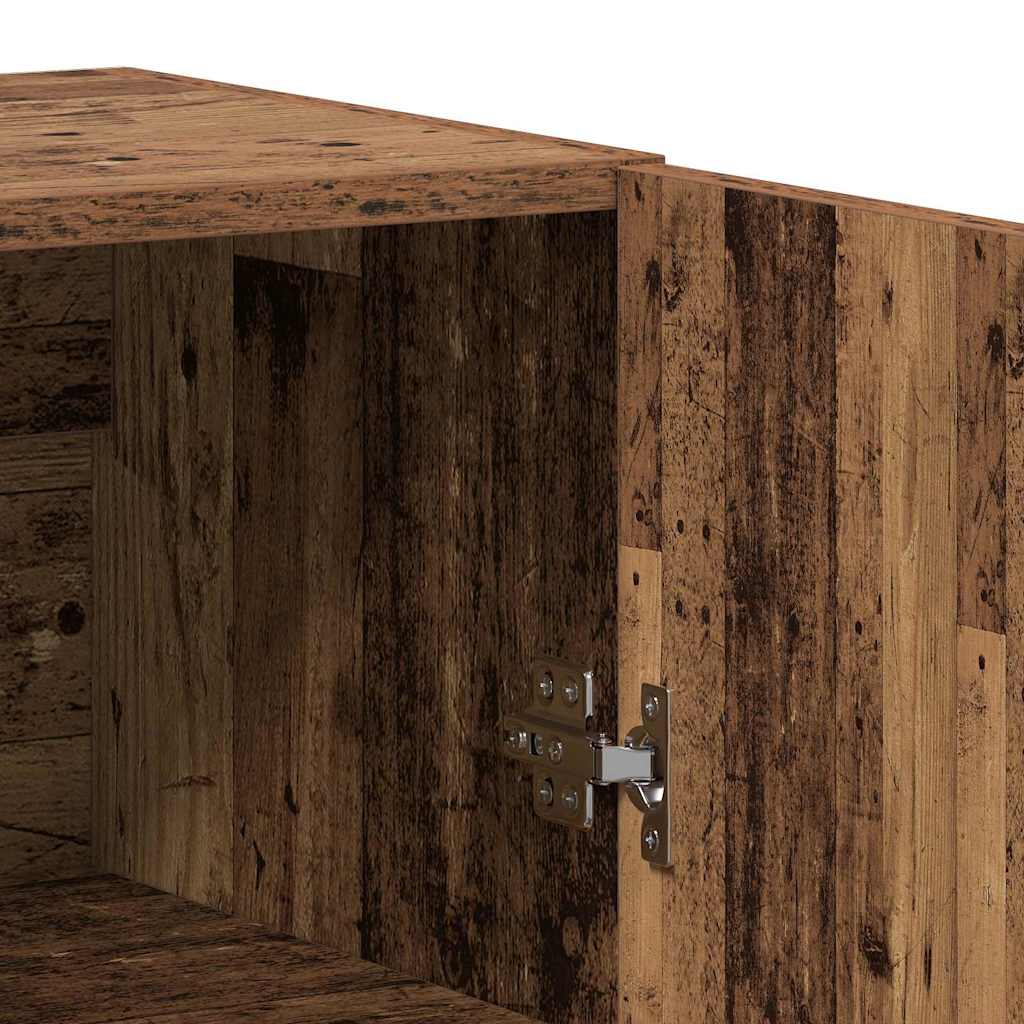 Skåp 2 pcs Gammalt trä Konstruerat trä