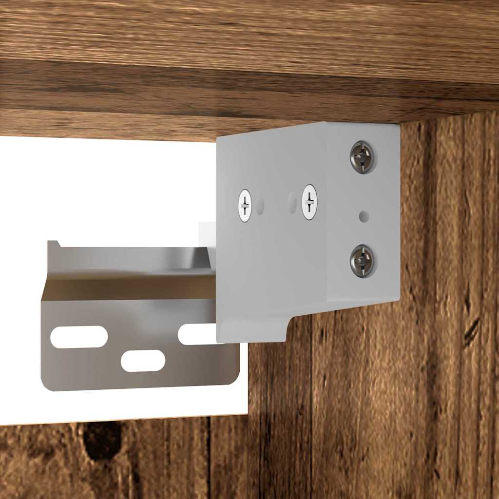 Skåp 2 pcs Gammalt trä Konstruerat trä