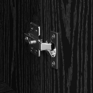 Skåp 3 pcs Svart ek 180 x 35 x 70 cm Konstruerat trä