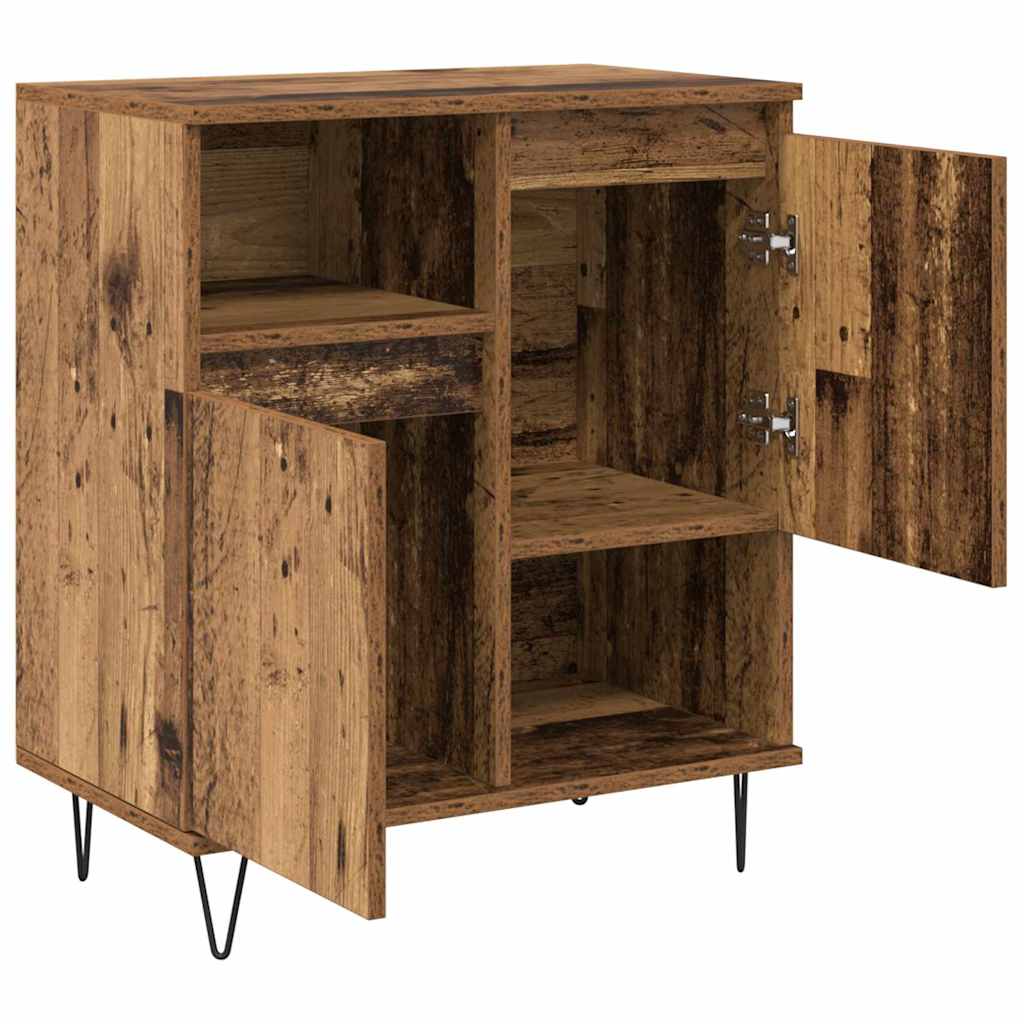 Sideboard 3 pcs Gammalt trä 60 x 35 x 70 cm