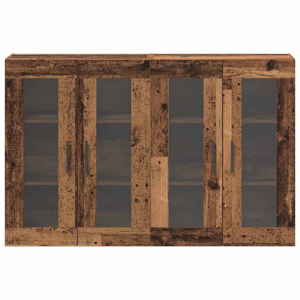 Väggmonterade Skåp 2 pcs Gammalt trä 69,5 x 34 x 90 cm