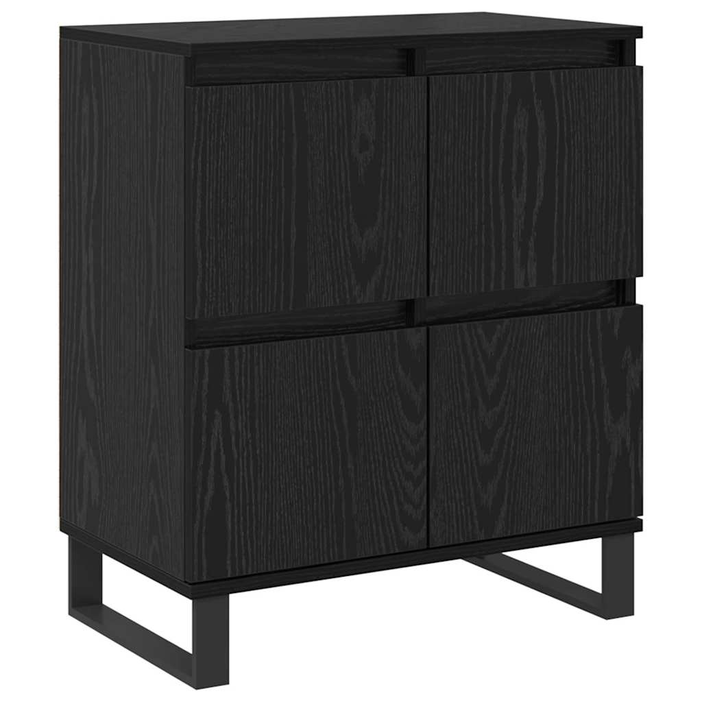 Sideboard 3 pcs Svart Ek 60 x 35 x 70 cm