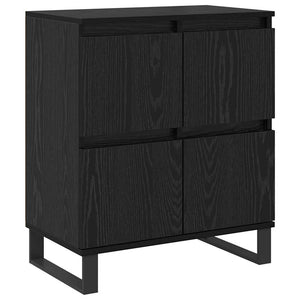 Sideboard 3 pcs Svart Ek 60 x 35 x 70 cm