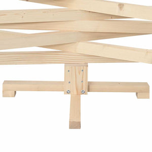 Julträd med stativ Naturfärg 150 cm Massiv furu