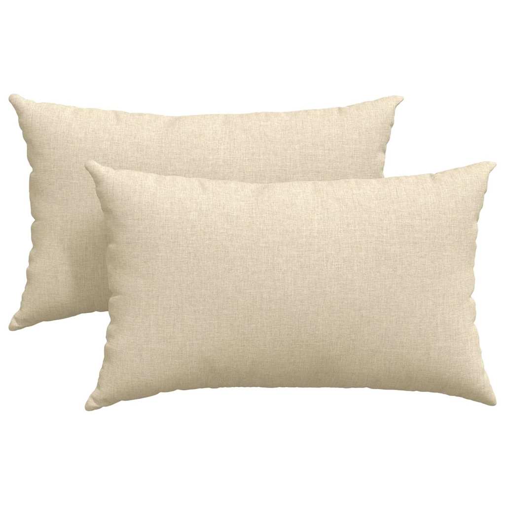 Sofakuddar 2 pcs Kräm 50 x 30 cm tyg