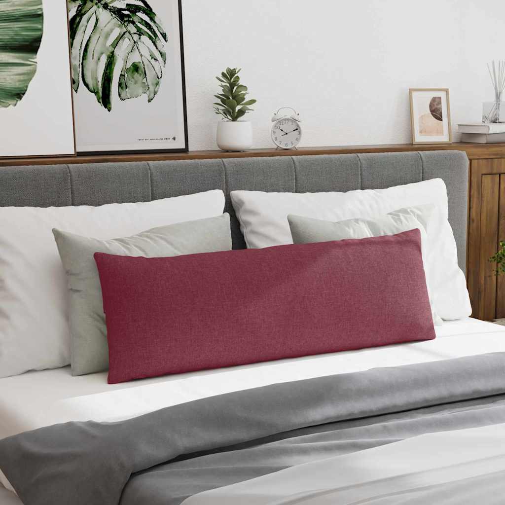 Sofakuddar 2 pcs Vinröd 120 x 40 cm tyg