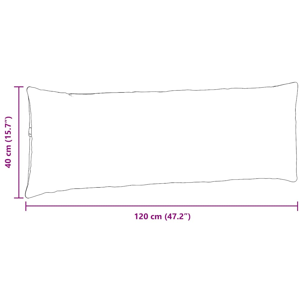 Sofakuddar 2 pcs Brun 120 x 40 cm tyg