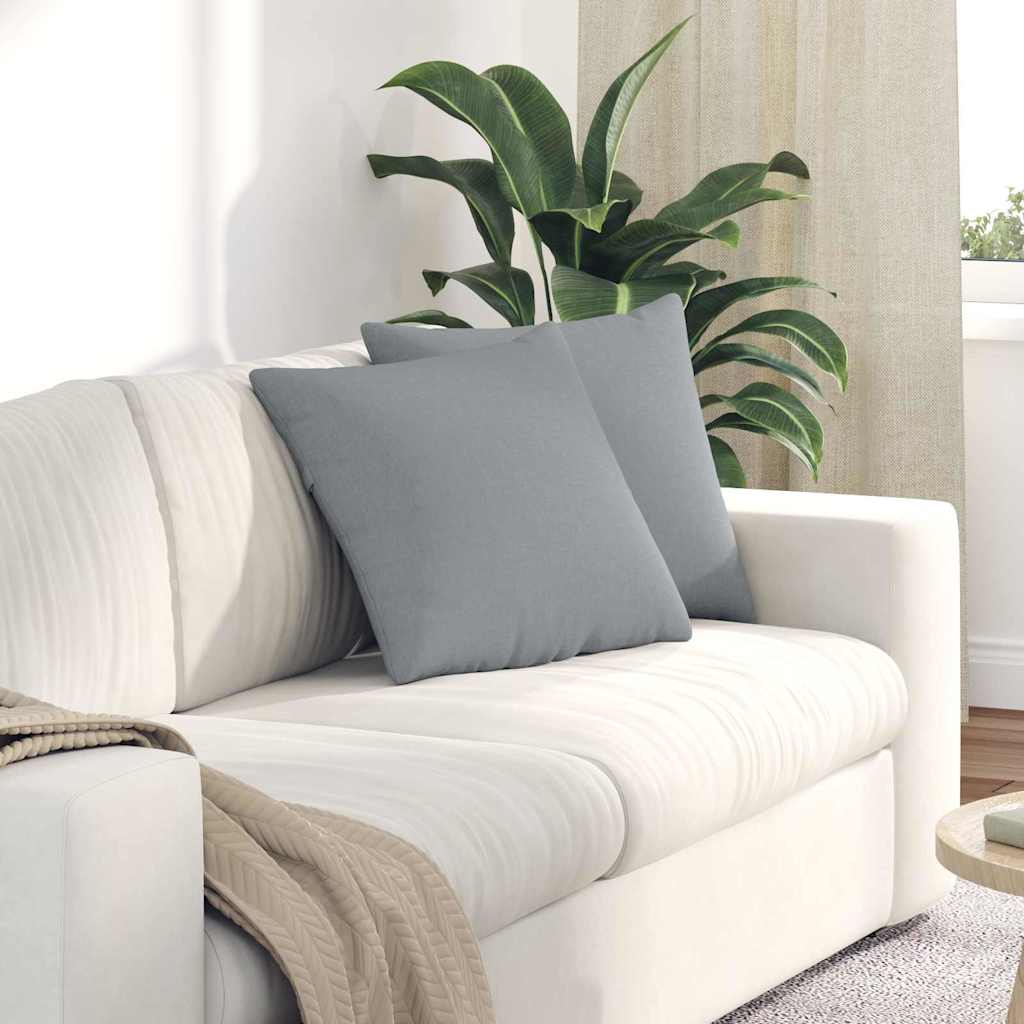 Sofakuddar 2 pcs Ljusgrå 45 x 45 cm tyg