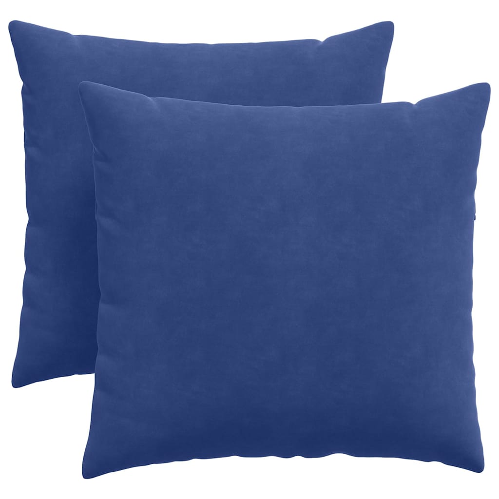 Sofakuddar 2 pcs Polisblå 45 x 45 cm Kordread tyg