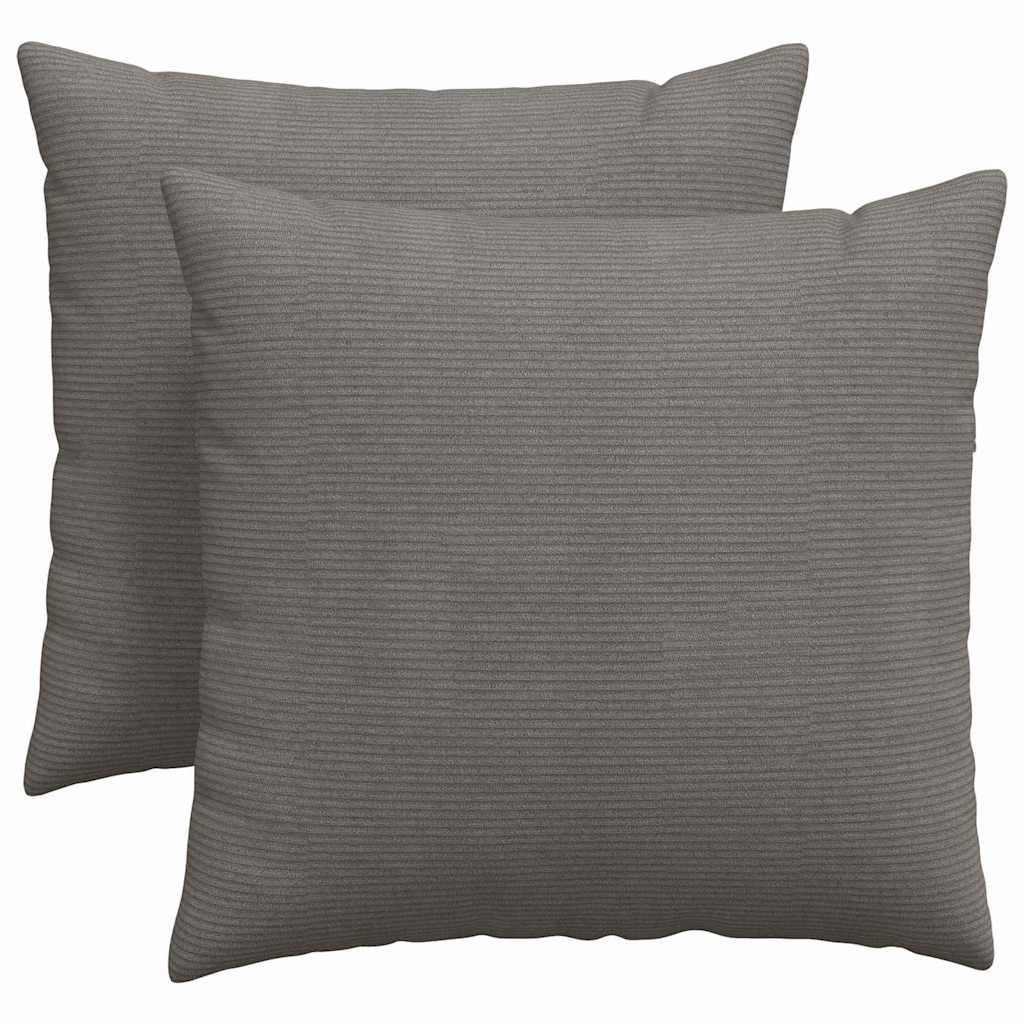 Sofakuddar 2 pcs Ljusgrå 45 x 45 cm Kordread tyg