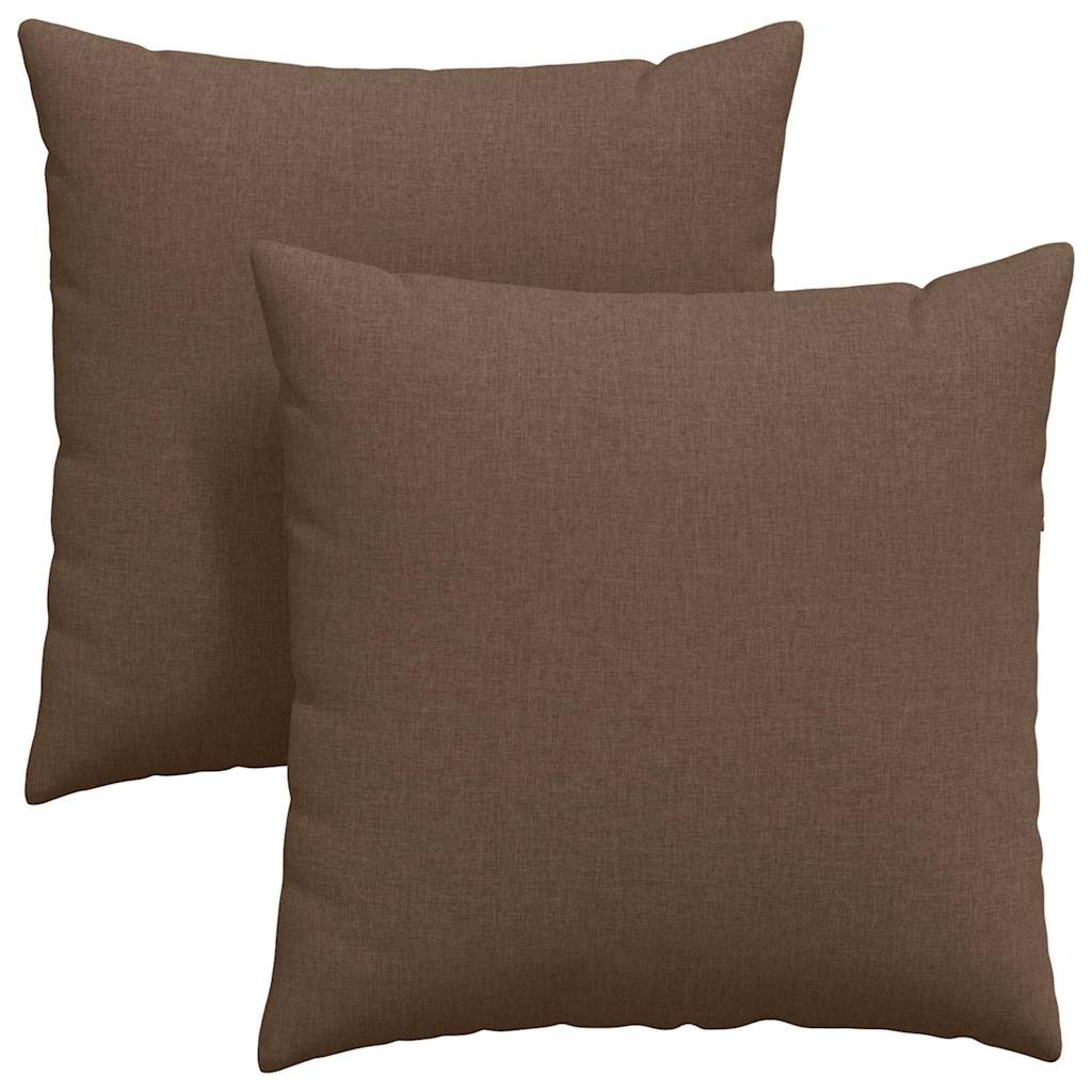 Sofakuddar 2 pcs Brun 60 x 60 cm tyg