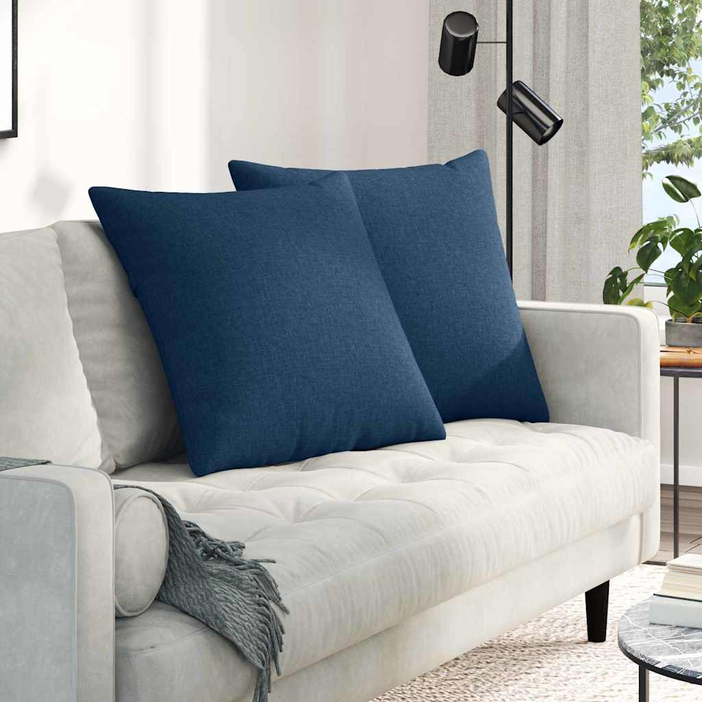 Sofakuddar 2 pcs Blå 60 x 60 cm tyg