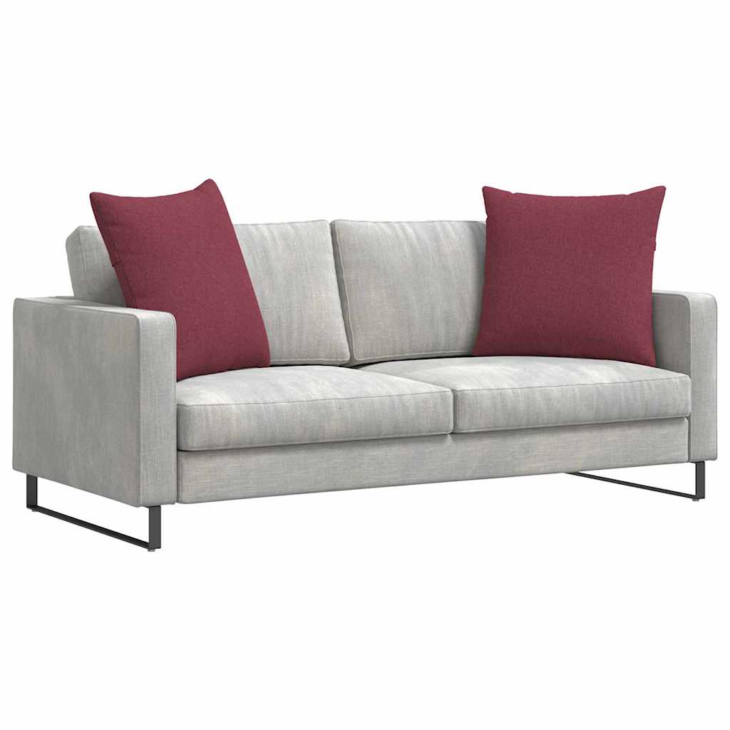 Sofakuddar 2 pcs Vinröd 80 x 80 cm tyg