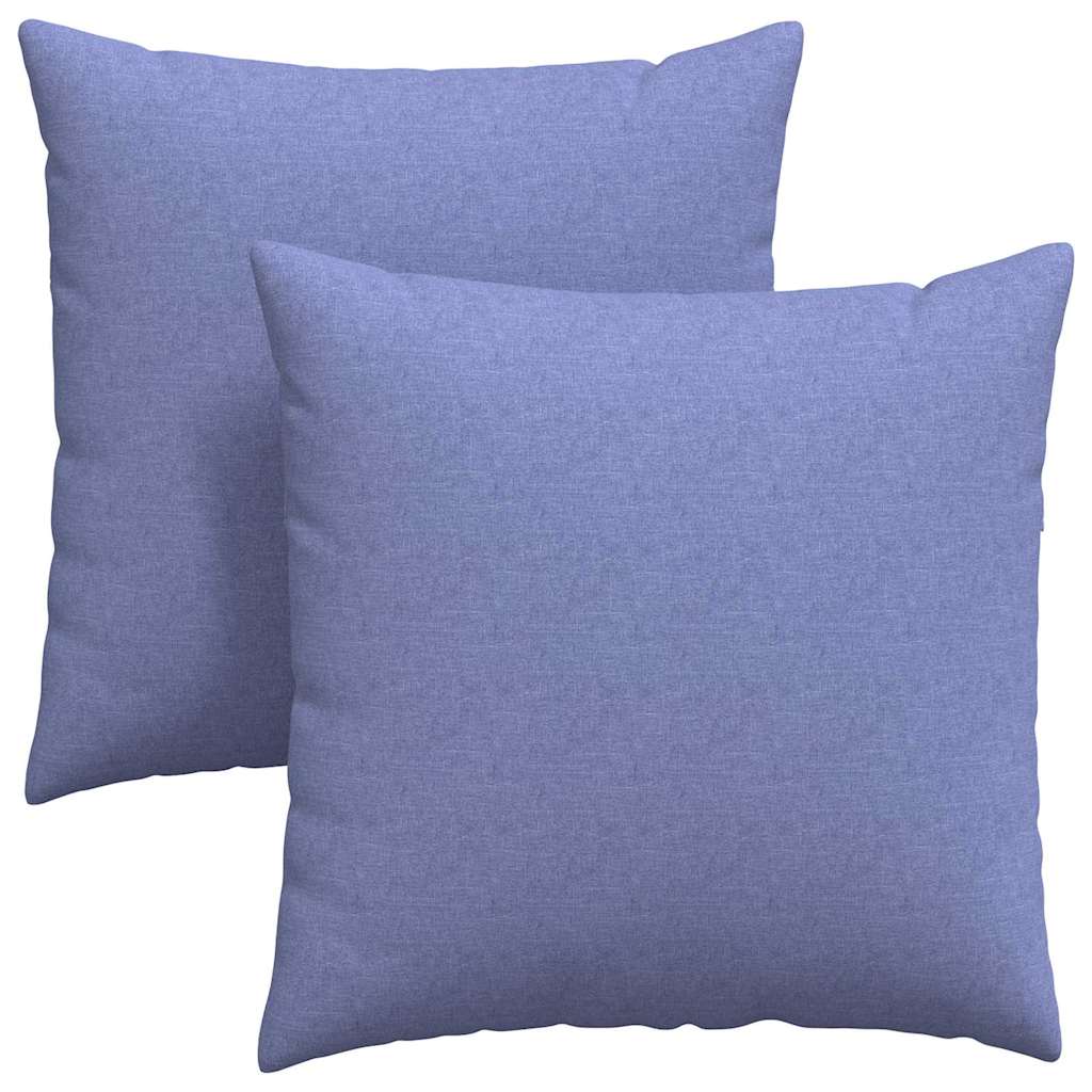 Sofakuddar 2 pcs Jeansblå 80 x 80 cm tyg