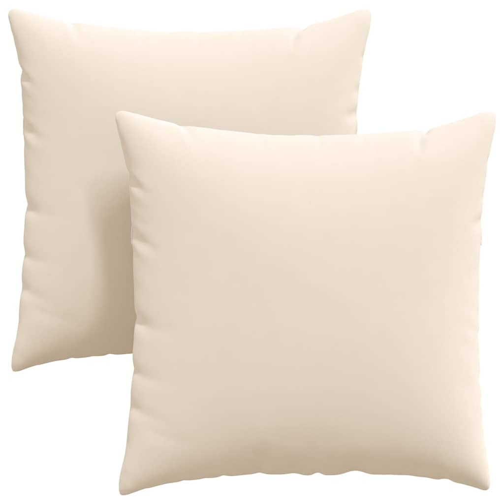 Sofakuddar 2 st tyg Beige 80 x 80 cm