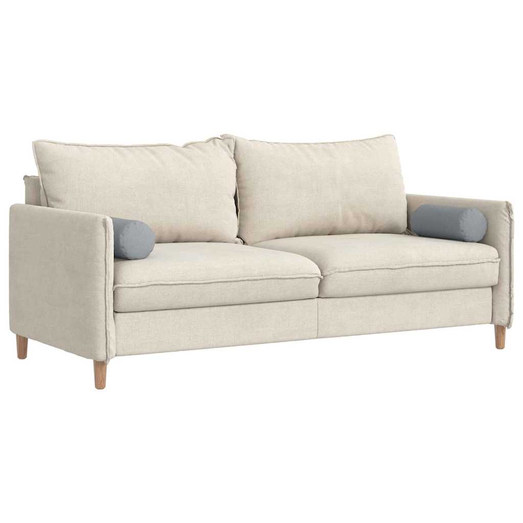 Bolsterkuddar 2 pcs Ljusgrå Ø 15 x 40 cm tyg