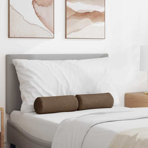 Bolsterkuddar 2 pcs Brun Ø 15 x 40 cm tyg