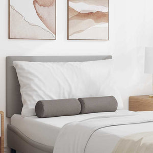 Bolsterkuddar 2 pcs Taupe Ø 15 x 40 cm tyg