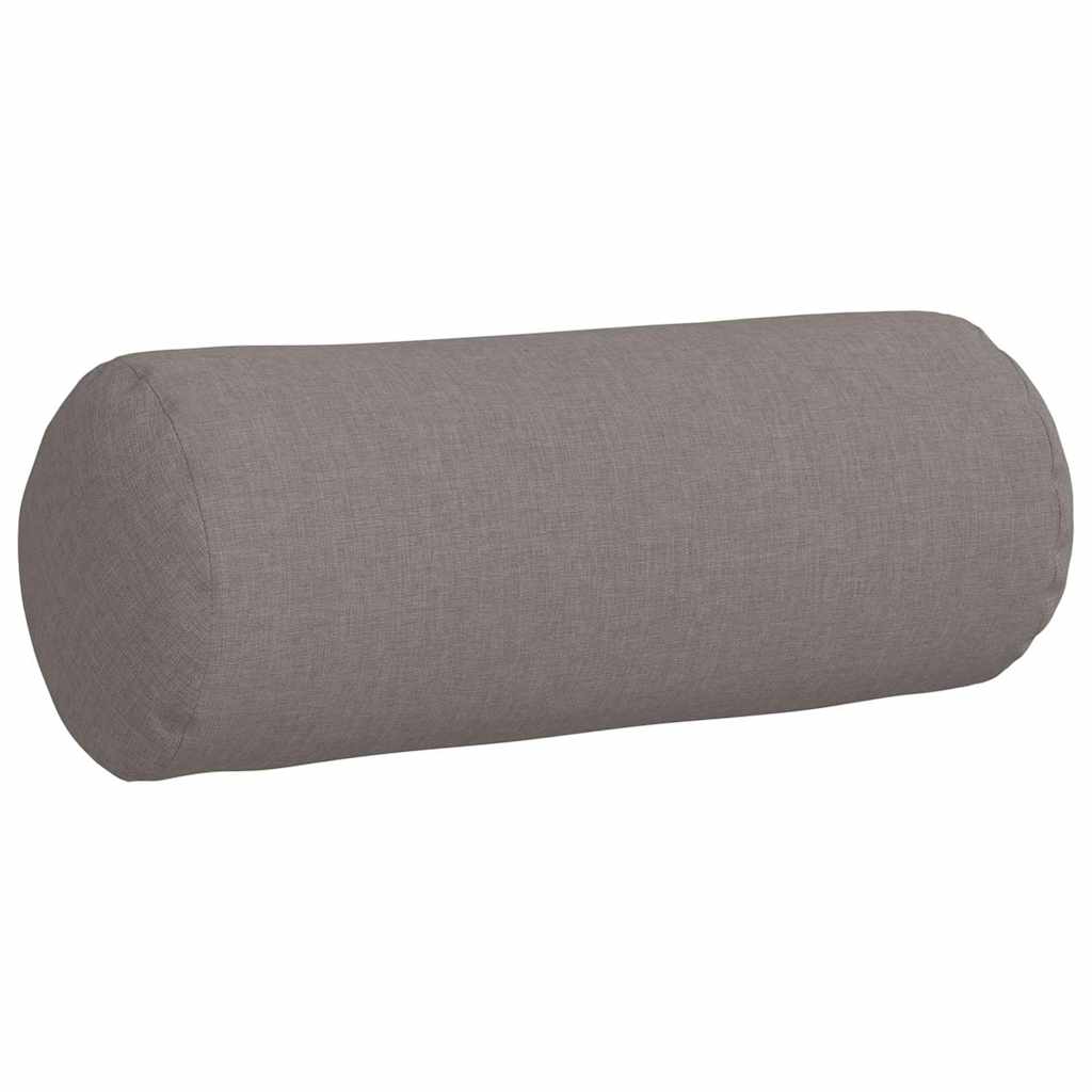 Bolsterkuddar 2 pcs Taupe Ø 15 x 40 cm tyg