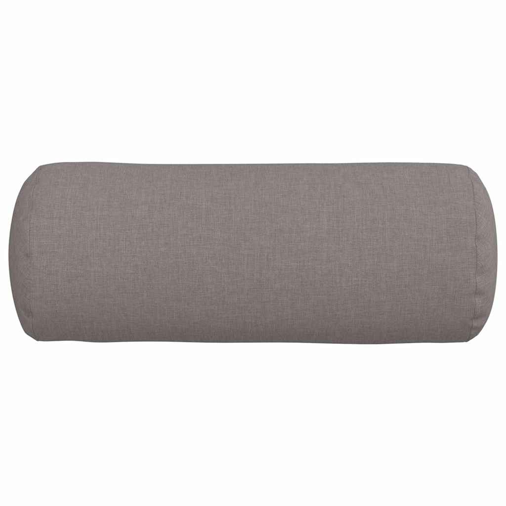 Bolsterkuddar 2 pcs Taupe Ø 15 x 40 cm tyg