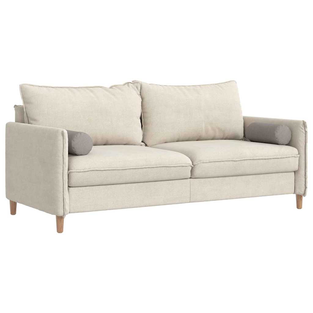 Bolsterkuddar 2 pcs Taupe Ø 15 x 40 cm tyg