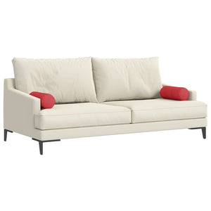 Bolsterkuddar 2 pcs Röd Ø 15 x 40 cm tyg