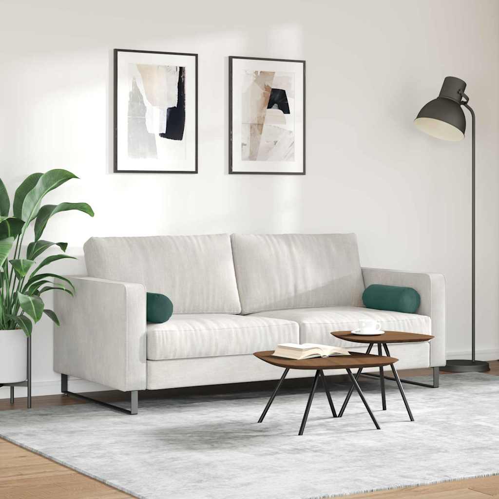 Bolsterkuddar 2 pcs Mörkgrön Ø 15 x 40 cm Kordread tyg