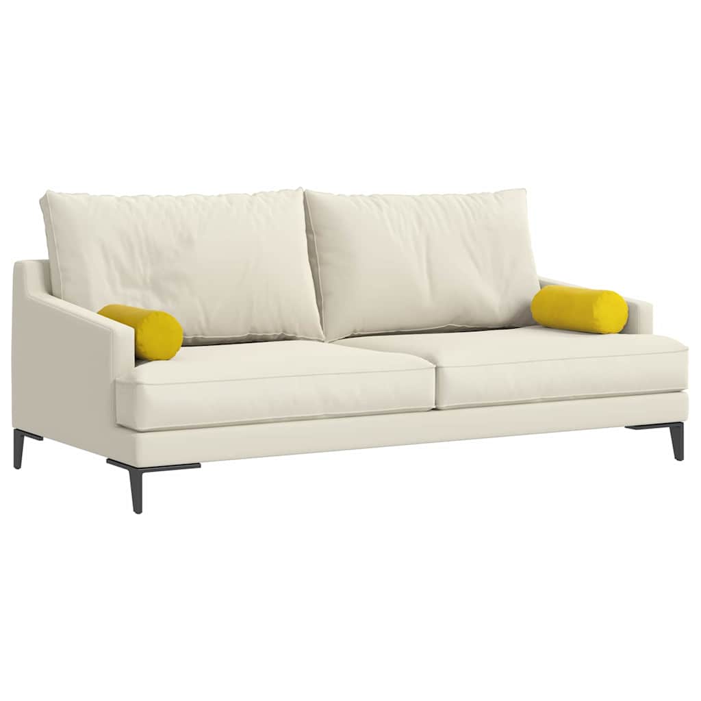 Bolsterkuddar 2 pcs Gul Ø 15 x 40 cm Kordread tyg