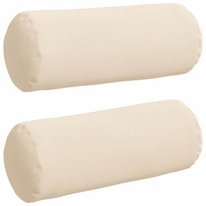 Bolsterkuddar 2 pcs Beige Ø 15 x 40 cm Mikrofiber Tyg