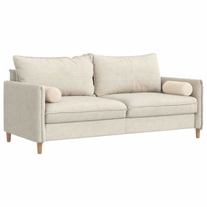 Bolsterkuddar 2 pcs Beige Ø 15 x 40 cm Mikrofiber Tyg