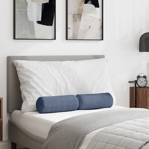 Bolsterkuddar 2 pcs Blå Ø 15 x 40 cm Kordread tyg