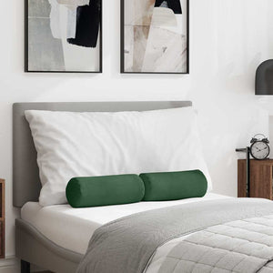 Bolsterkuddar 2 pcs Mörkgrön Ø 15 x 40 cm Kordread tyg