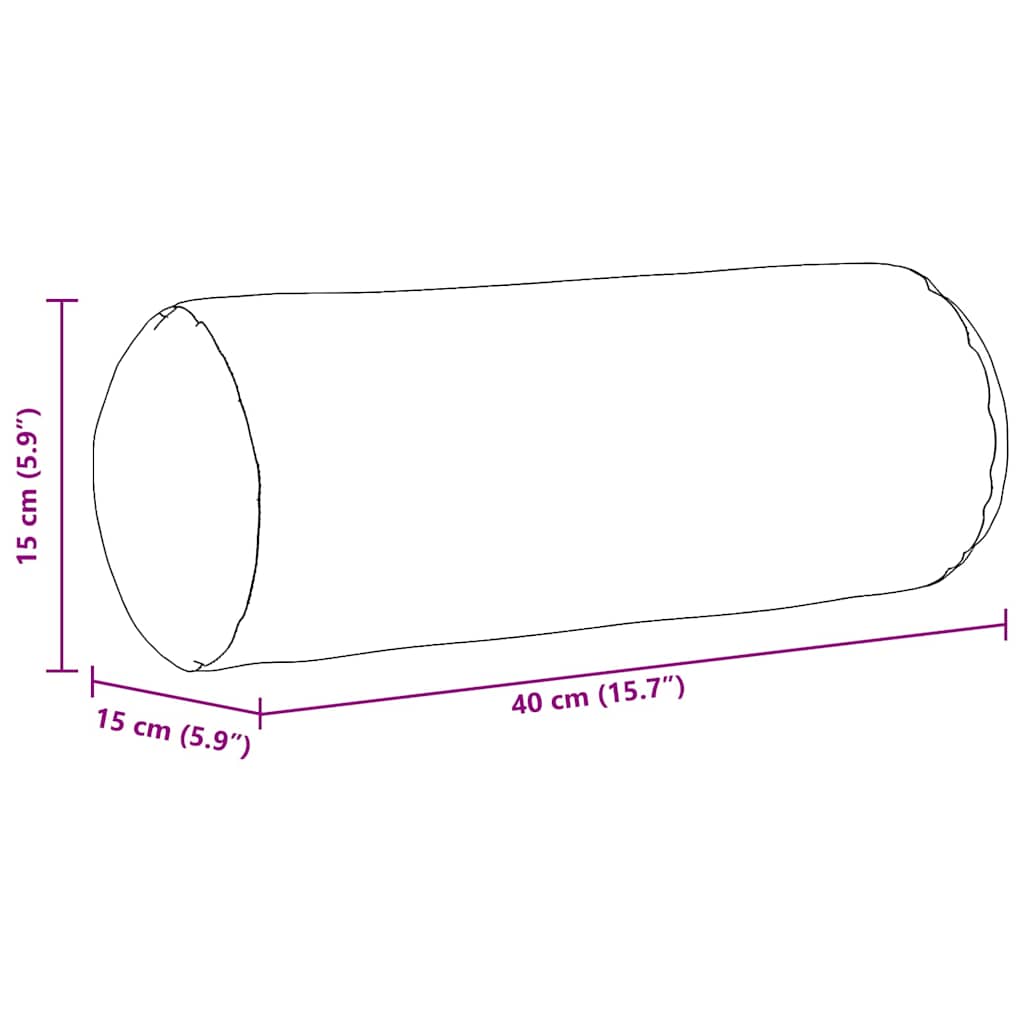 Bolsterkuddar 2 pcs Mörkgrön Ø 15 x 40 cm Kordread tyg