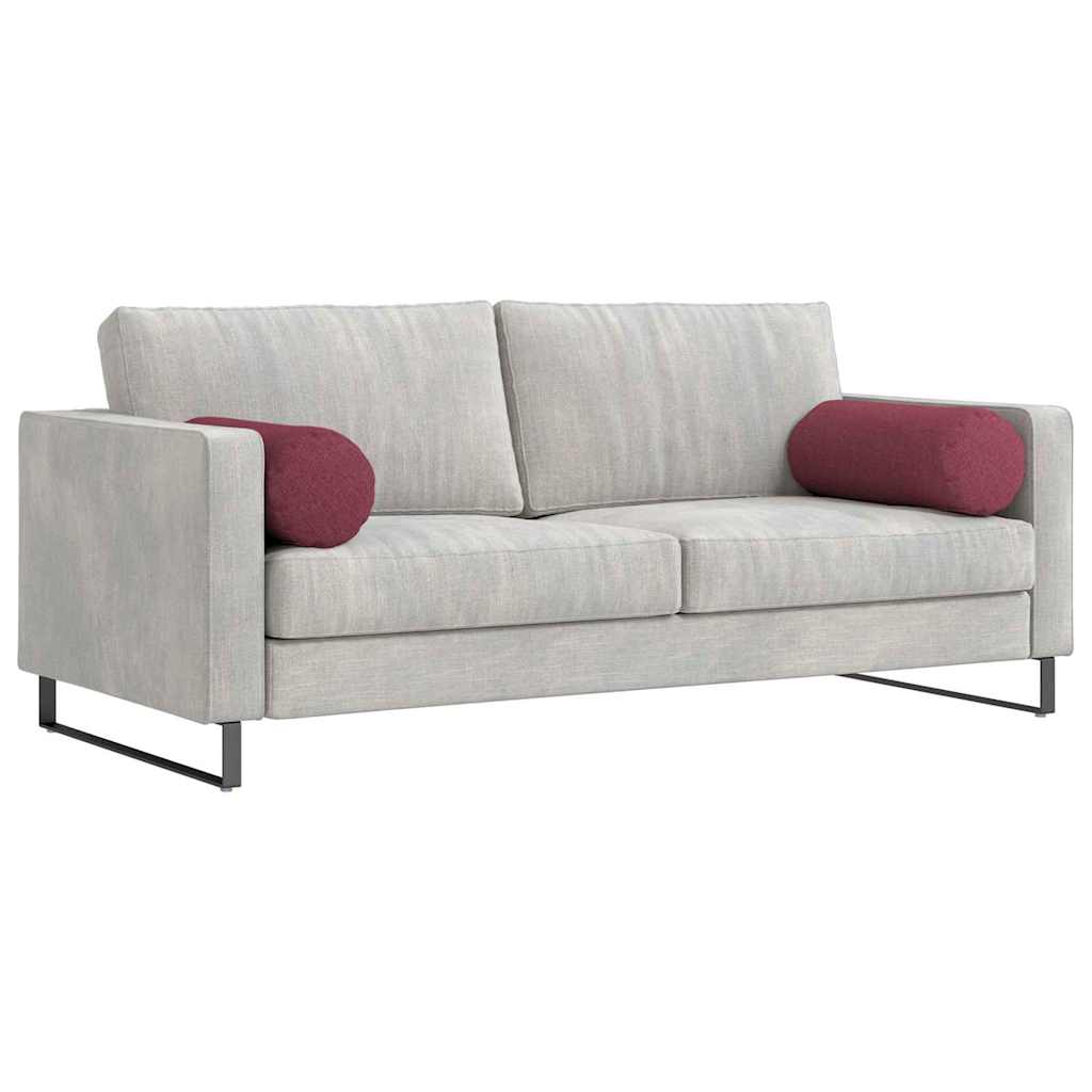 Bolsterkuddar 2 pcs Vinröd Ø 25 x 70 cm tyg