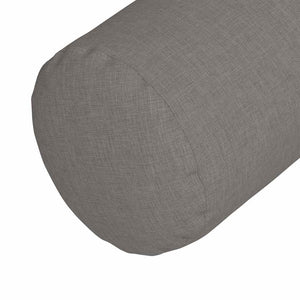 Bolsterkuddar 2 pcs Taupe Ø 25 x 70 cm tyg