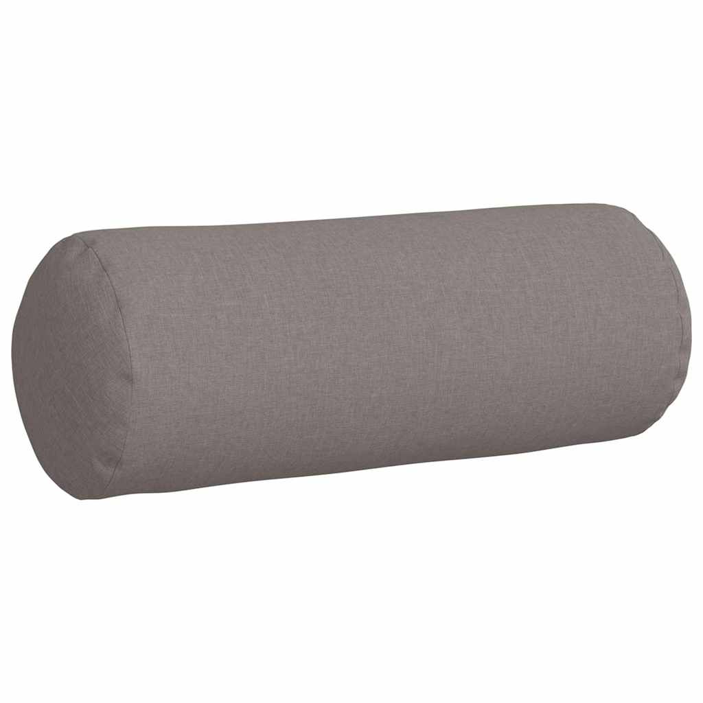 Bolsterkuddar 2 pcs Taupe Ø 25 x 70 cm tyg