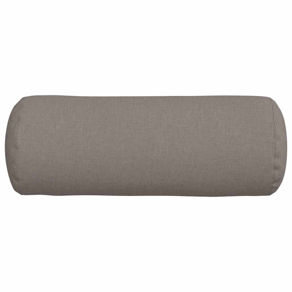 Bolsterkuddar 2 pcs Taupe Ø 25 x 70 cm tyg