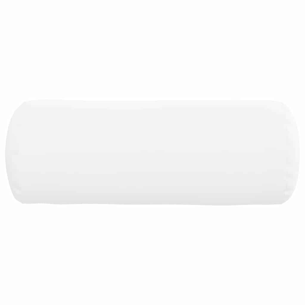 Bolsterkuddar 2 pcs Vit Ø 25 x 70 cm tyg