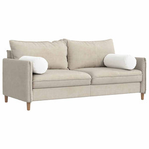 Bolsterkuddar 2 pcs Vit Ø 25 x 70 cm tyg