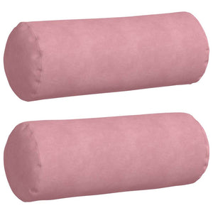 Bolsterkuddar 2 pcs Rosa Ø 25 x 70 cm Kordread tyg