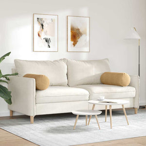 Bolsterkuddar 2 pcs Brun Ø 25 x 70 cm Kordread tyg