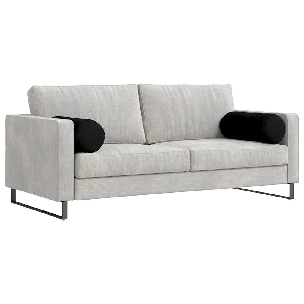 Bolsterkuddar 2 pcs Svart Ø 25 x 70 cm Mikrofiber Tyg