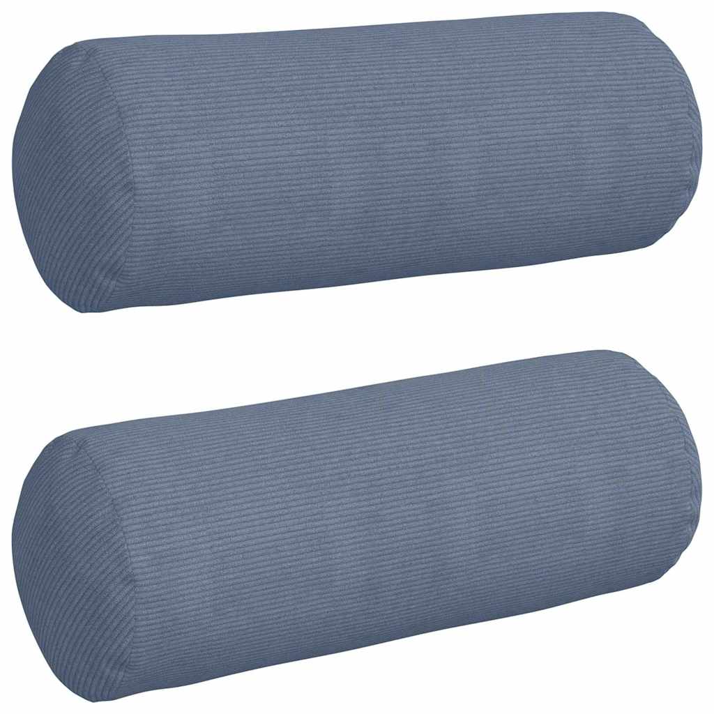 Bolsterkuddar 2 pcs Blå Ø 25 x 70 cm Kordread tyg
